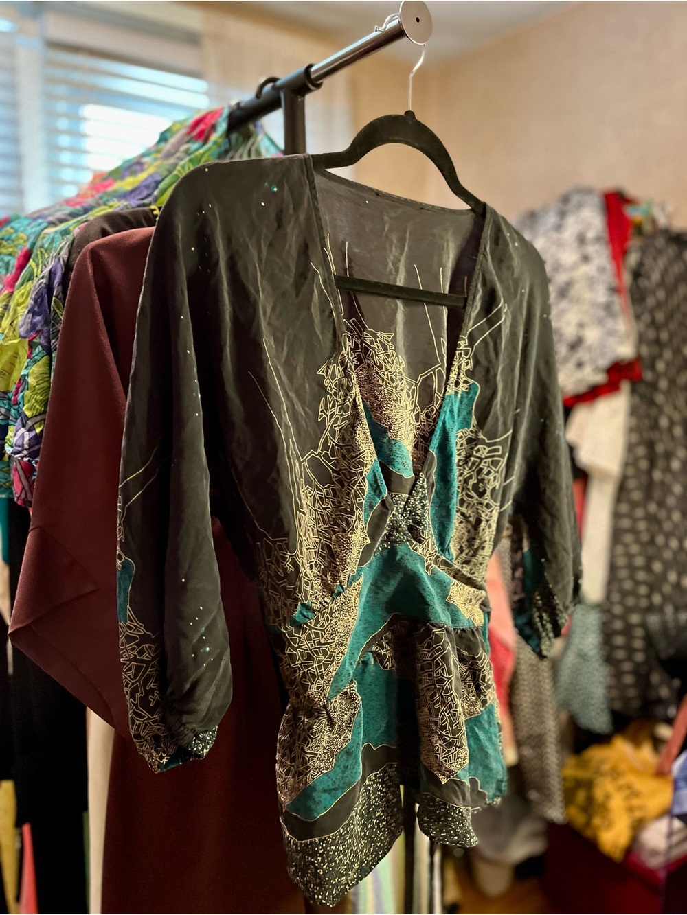 Maple Silk Wrap Top